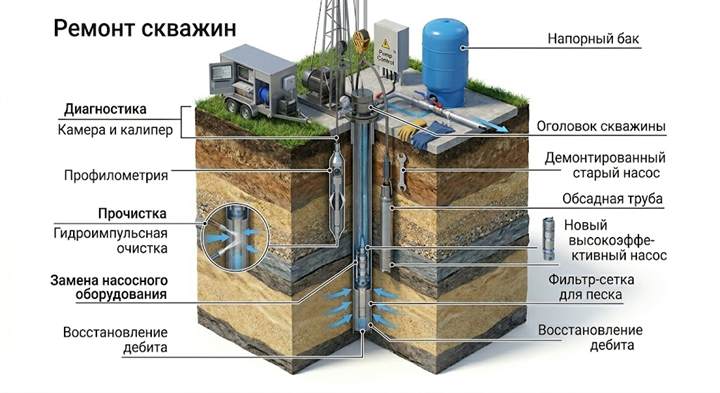 Ремонт скважин в Алексеевском